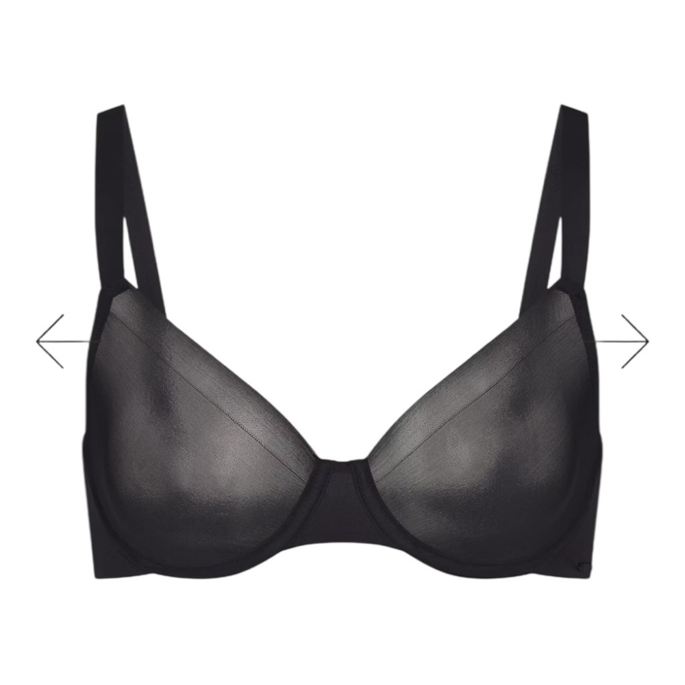 SKIMS UNLINED DEMI BRA 34B BLACK